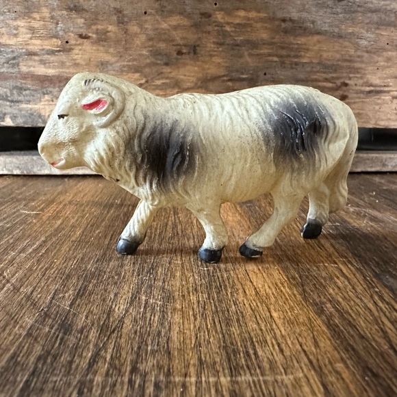 Vintage Antique Celluloid Sheep Toy Figure 1930’s Rare 5” Japan - Picture 1 of 6